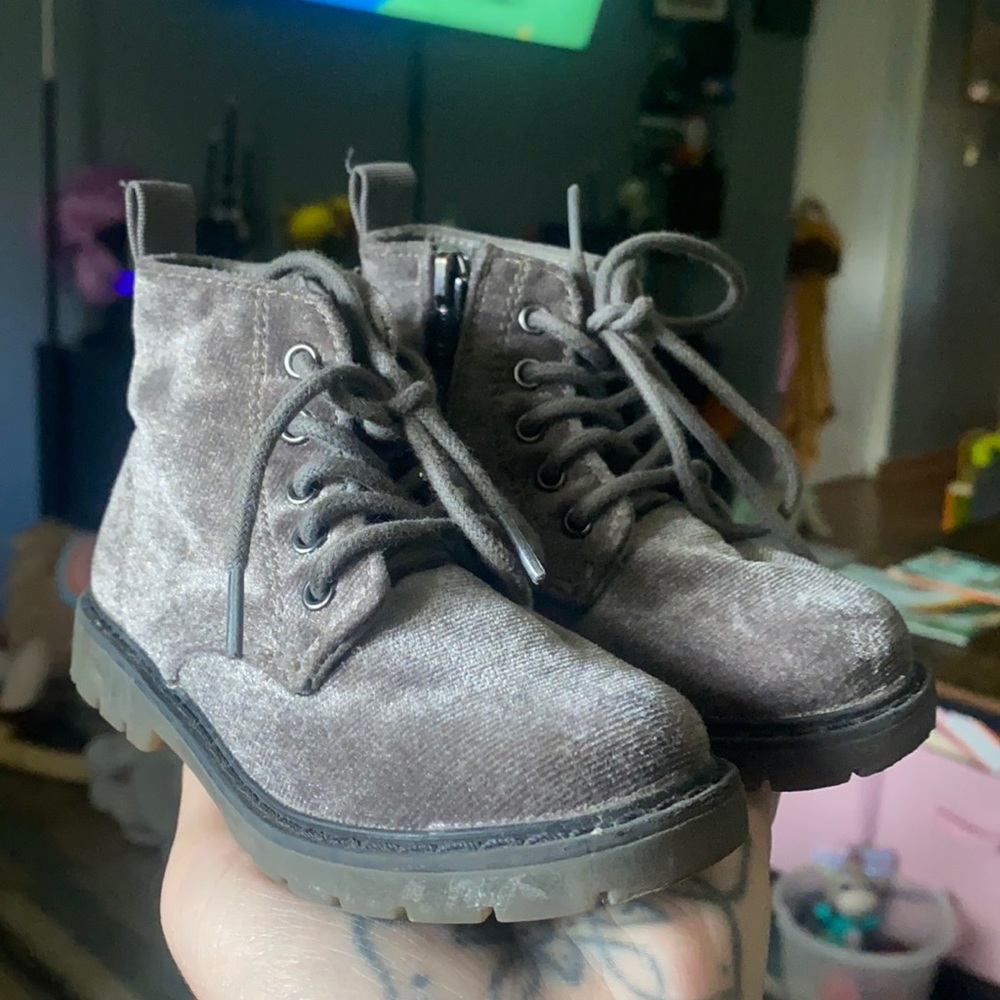 Zara velvet baby boot
